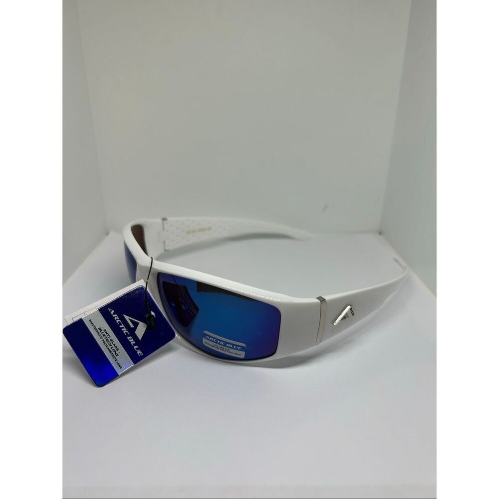 Arctic Blue Wrap Around Sunglasses Blue Tech Lens UV400 Protection